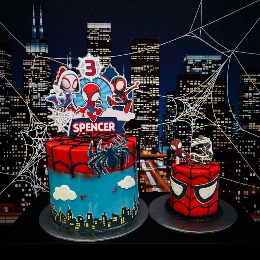 Gateau-spidey-petits-cornets-sucres