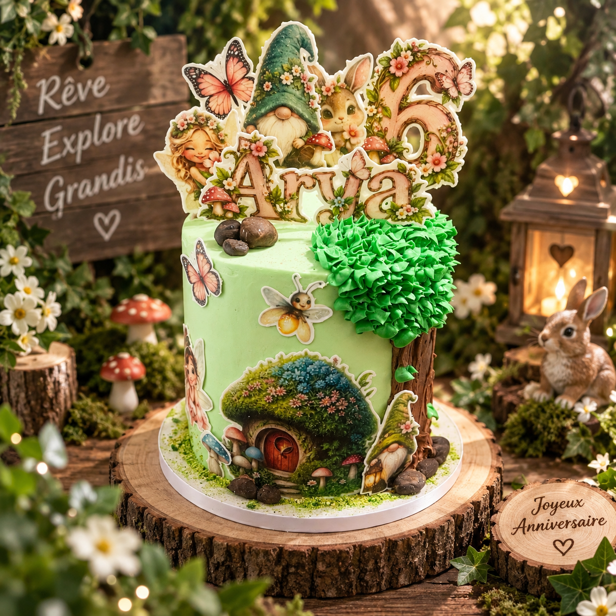 Gateau-foret-enchantee-petits-cornets-sucres